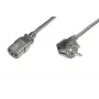 Καλώδιο τροφοδοσίας DIGITUS, CEE 7/7 (Type-F) 90° γωνιακό - C13 αρσενικό/θηλυκό, 5m H05VV-F3G 1,0 mm² μαύρο οδηγία ΕΕ
