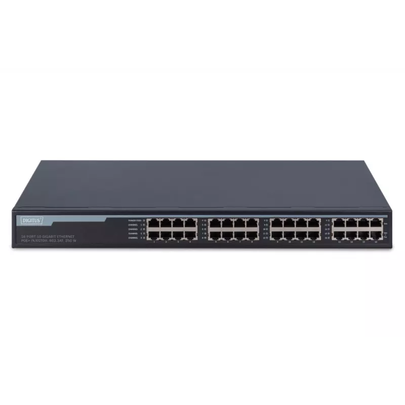 Gigabit Ethernet PoE+ Injector Digitus DN-95116 16 θύρες 250W