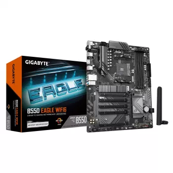 Μητρική κάρτα GIGABYTE B550 EAGLE WIFI6 ATX, AMD B550, Socket AM4, DDR4, 4x DIMM, 2x M.2, Wi‑Fi 6, Bluetooth 5.3