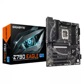 GIGABYTE Z790 EAGLE Μητρική κάρτα - Υποστηρίζει Intel Core CPUs 14ης γενιάς, 12+1+1 φάσεις VRM, έως 7600 MHz DDR5 (OC), 3x PCIe 4.0 M.2, 2,5 GbE LAN, USB 3.2 Gen 2