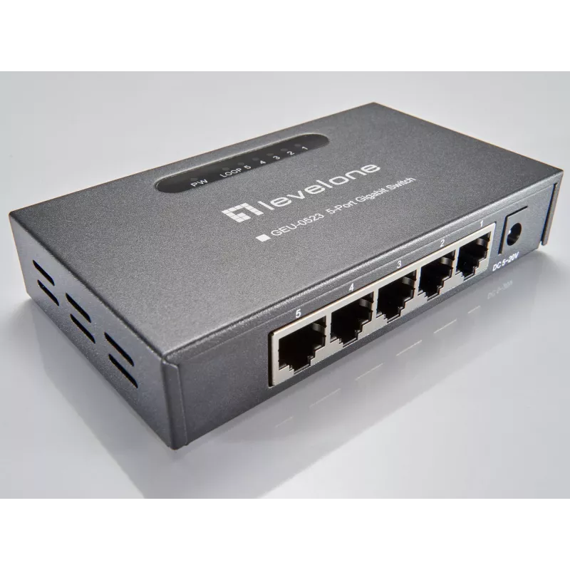 LevelOne GEU-0523 Διακόπτης δικτύου Unmanaged Gigabit Ethernet (10/100/1000) Μαύρο