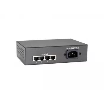 LevelOne 5-Port Fast Ethernet PoE διακόπτης, 802.3at/af PoE, 4 έξοδοι PoE, 65W