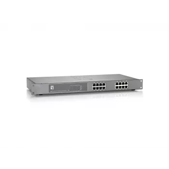 LevelOne 16-Port Fast Ethernet PoE διακόπτης, 802.3at/af PoE, 120W