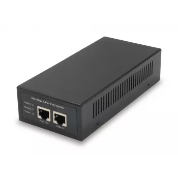 LevelOne Gigabit PoE Injector, 60 W, 802.3at/af PoE, Gigabit Ethernet, 10,100,1000 Mbit/s, IEEE 802.3af, IEEE 802.3at, IEEE 802.3bt, μαύρο, τροφοδοσία, 60 W