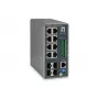 LevelOne IGU-1271 TURING βιομηχανικός διαχειριζόμενος διακόπτης L3 Lite Gigabit, 12 θύρες (8 x RJ45, 4 x SFP), ράγα DIN, DC