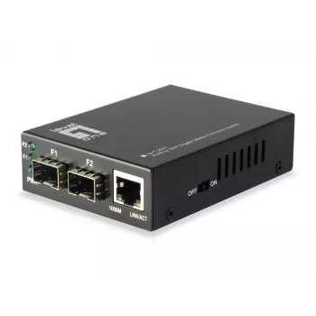 LevelOne μετατροπέας μέσου RJ45 σε SFP Gigabit διακόπτης, 2 x SFP, 1 x RJ45
