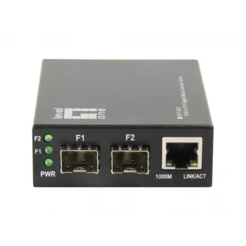 LevelOne μετατροπέας μέσου RJ45 σε SFP Gigabit διακόπτης, 2 x SFP, 1 x RJ45