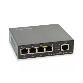 LevelOne 5-Port Gigabit PoE Switch, 802.3at/af PoE, 4 έξοδοι PoE, 60W