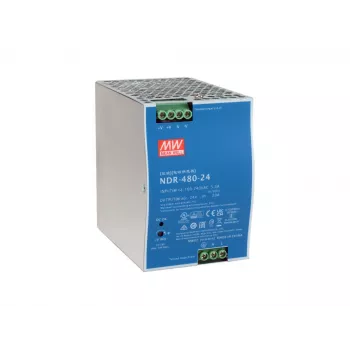 LevelOne 24V DC βιομηχανικό τροφοδοτικό POW-2462 480W ράγα DIN -20 έως +70 °C