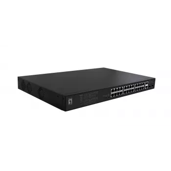LevelOne FGP-2831 δικτυακός διακόπτης Unmanaged Fast Ethernet (10/100) Power over Ethernet (PoE) 1U μαύρο