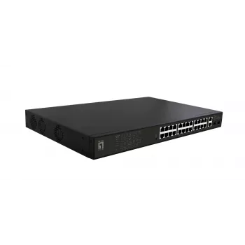 LevelOne GEP-2821 δικτυακός διακόπτης Unmanaged Gigabit Ethernet (10/100/1000) Power over Ethernet (PoE) 1U μαύρο