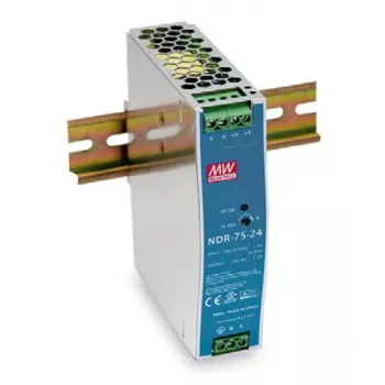 LevelOne 24V DC βιομηχανικό τροφοδοτικό, 75W, τοποθέτηση σε ράγα DIN, -20 ~ +70 ℃