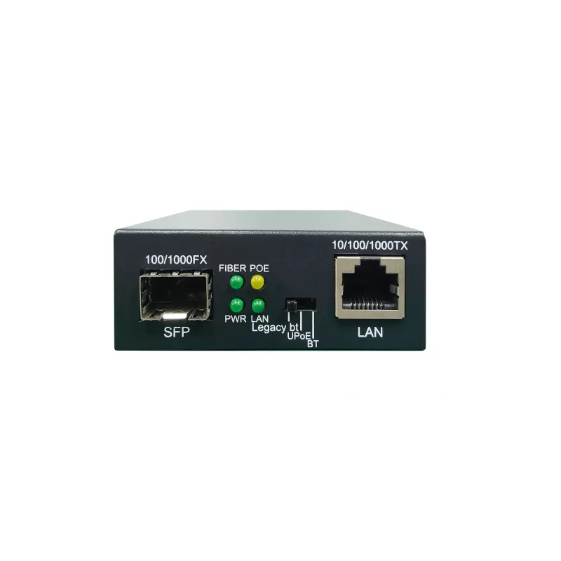 LevelOne RJ45 σε SFP Gigabit μετατροπέας μέσων, 802.3bt 90W PoE PSE