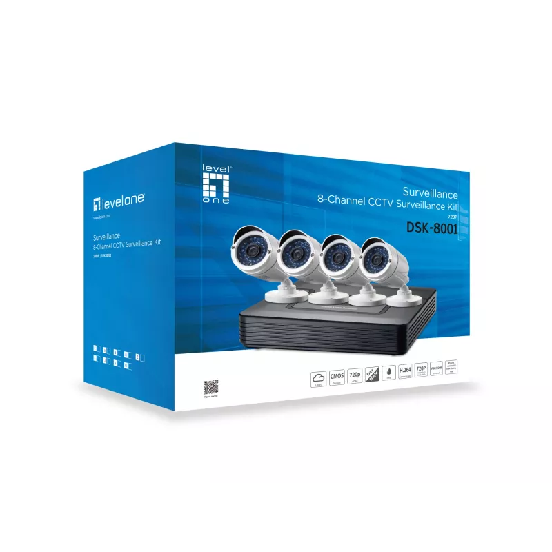 LevelOne DSK-8001 Σετ βιντεοεπιτήρησης Ενσύρματο 8 κανάλια
