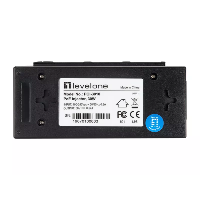 LevelOne POI-3010 Προσαρμογέας PoE Fast Ethernet, Gigabit Ethernet 52 V