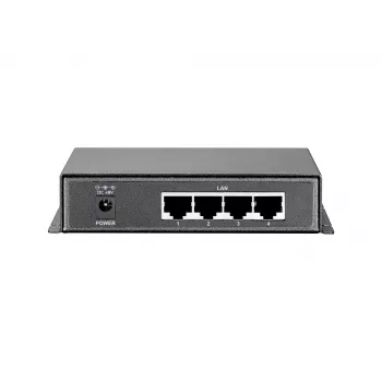 LevelOne 5-Port Gigabit PoE Switch, 61,6 W, 802.3af PoE, 4 έξοδοι PoE, τροφοδοτικό στο πακέτο