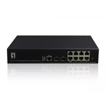 LevelOne KILBY 10-Port L2 Managed Gigabit PoE Switch, 2 x SFP, 802.3at/af PoE, 125W, 8 έξοδοι PoE