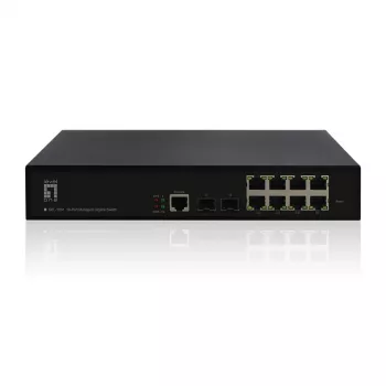 LevelOne KILBY 10-Port L2 Managed Gigabit Switch, 2 x SFP, Managed, L2, Gigabit Ethernet (10/100/1000), Τοποθέτηση σε rack