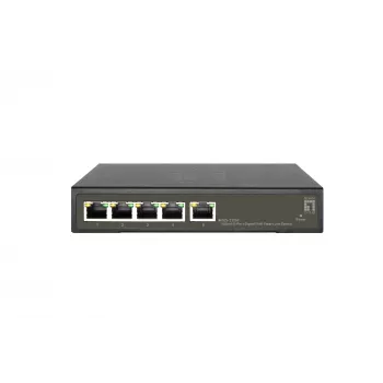 LevelOne Hilbert 5-Port Gigabit PoE Smart Lite Switch, 802.3at/af PoE, 4 έξοδοι PoE, 60W PoE-Budget