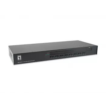 LevelOne 16-Port PS/2-USB VGA KVM Switch, 2048 x 1536 Pixel, Rack Mount, 1U, μαύρο
