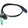 LevelOne ACC-3201 σετ καλωδίων KVM VGA (αρσενικό) σε VGA (αρσενικό), USB, PS/2, 1,8 m, μαύρο