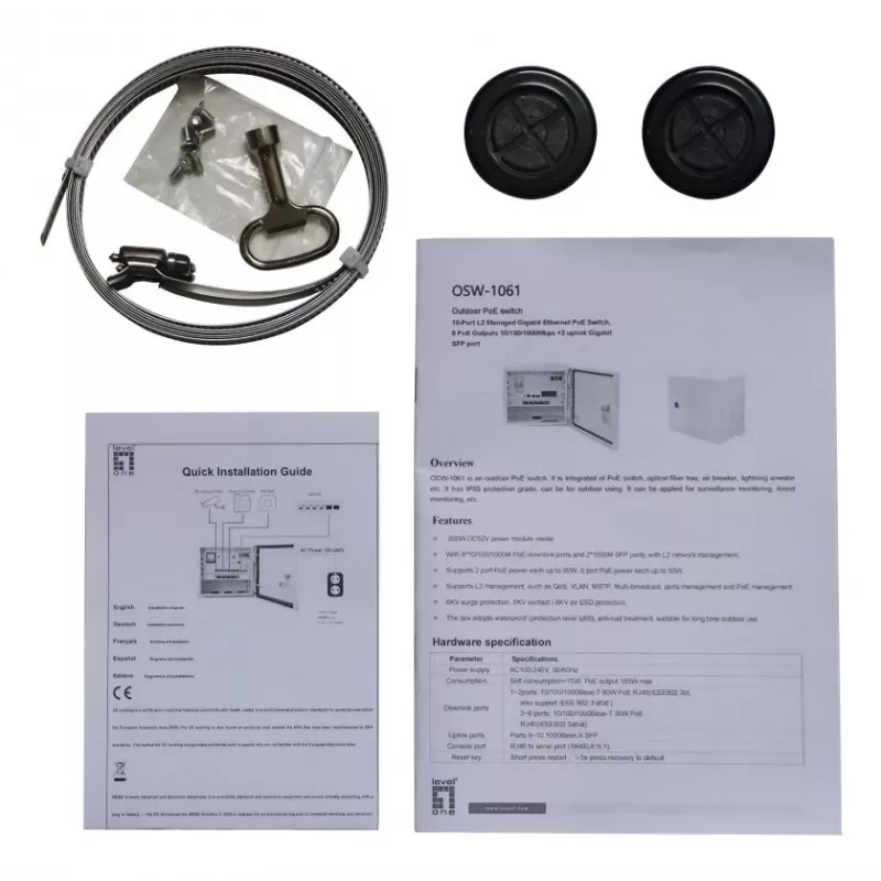 LevelOne OSW-1061 Switch δικτύου Managed L2 2.5G Ethernet (100/1000/2500) Power over Ethernet (PoE) μαύρο