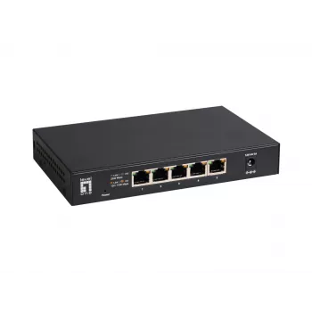 5-Port Unmanaged 2.5G Ethernet Switch LEVELONE GEU-0525 — 5× 2.5G RJ-45, unmanaged, 25 Gbit/s Switching, επιτοίχια τοποθέτηση