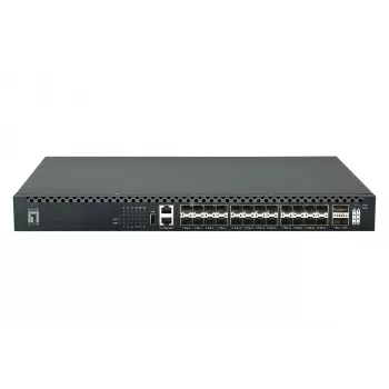 LevelOne 26-Port L3 Managed TOR Fiber Switch, 24x 1/10GbE SFP+, 2x 40/100GbE QSFP28, Hot-Swap πλεονάζουσα τροφοδοσία