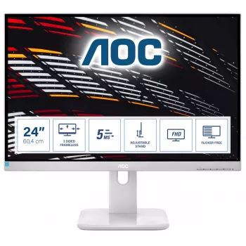 AOC P1 24P1/GR Οθόνη Υπολογιστή 60,5 cm (23,8 Ίντσες) 1920 x 1080 Pixel Full HD LED Γκρι