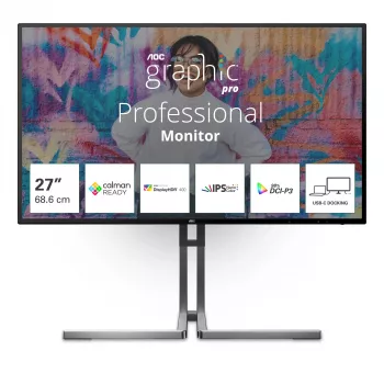AOC U3 U27U3CV Οθόνη υπολογιστή 68,6 cm (27 inch) 3840 x 2160 Pixel 4K Ultra HD LCD Μαύρο