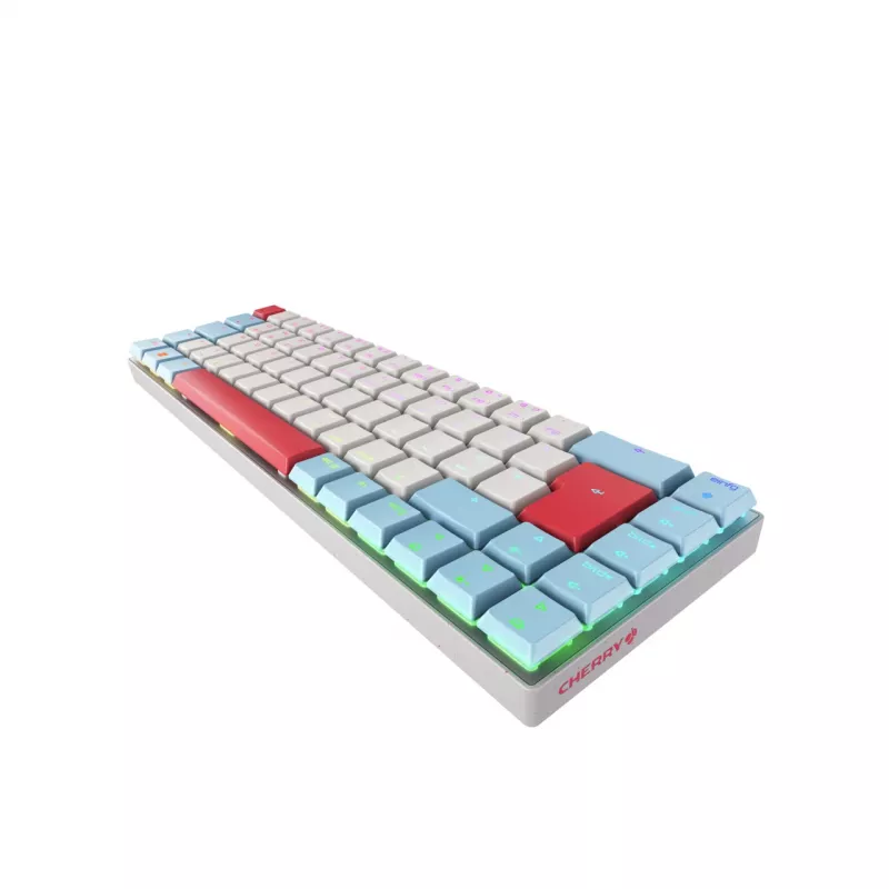 CHERRY MX-LP 2.1 Compact Wireless Πληκτρολόγιο Gaming RF Wireless + Bluetooth QWERTZ Γερμανικό λευκό