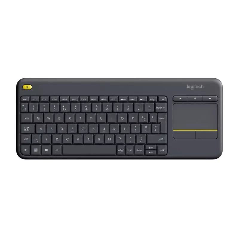 LOGITECH Wireless Touch πληκτρολόγιο K400 Plus - μαύρο - Espanol Qwerty