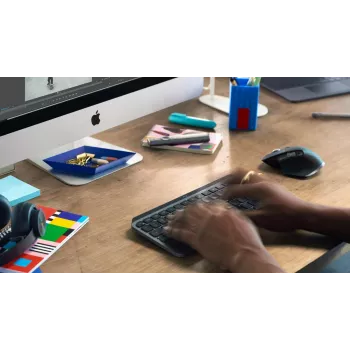 LOGITECH Minimalist Wireless Illuminated πληκτρολόγιο - Mx Keys Mini - Graphite - Qwerty Espanol