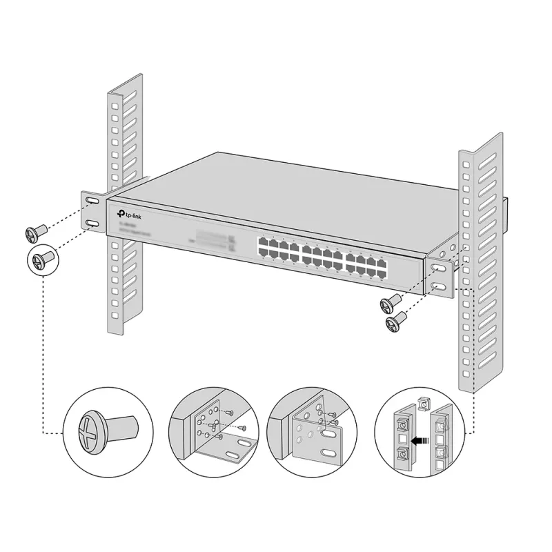 Kit τοποθέτησης TP-Link Omada Rack Mount Kit 13 inch μέταλλο μαύρο