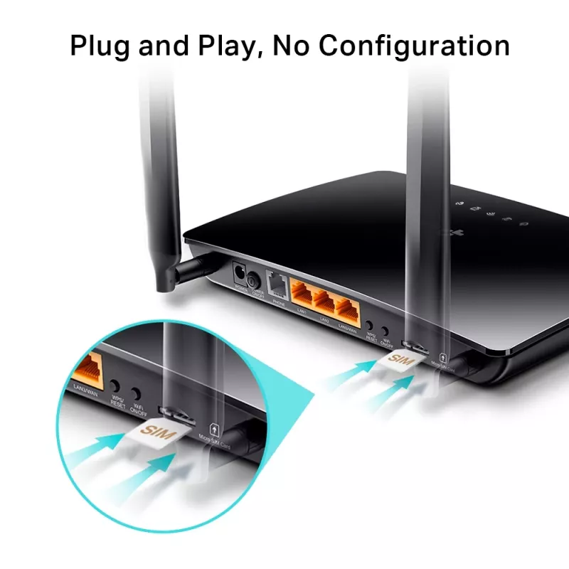 TP-Link N300 4G LTE Τηλεφωνία WLAN Router