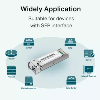 TP-Link Gigabit Single-Mode WDM Bi-Directional SFP Module, οπτική ίνα, 1250 Mbit/s, SFP, LC, 9/125 µm, BX