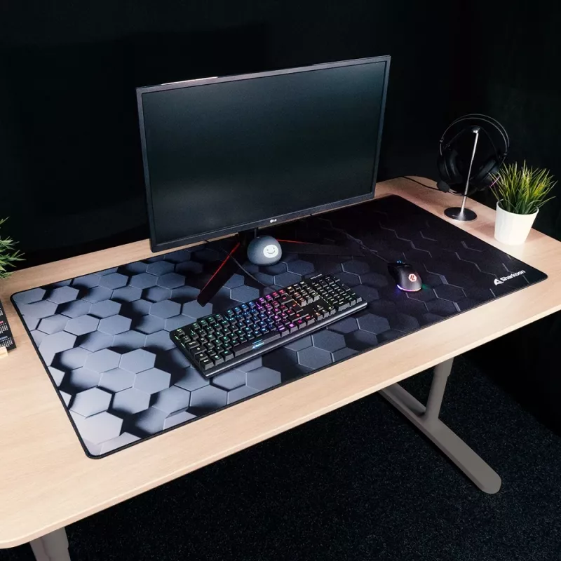 SHARKOON Gaming-Mauspad - Sgp30 Big Hex - μαύρο