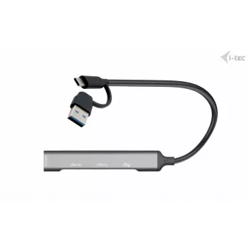 i-tec USB-C/USB-A Μεταλλικό Hub 1x USB 3.0 + 3x USB 2.0