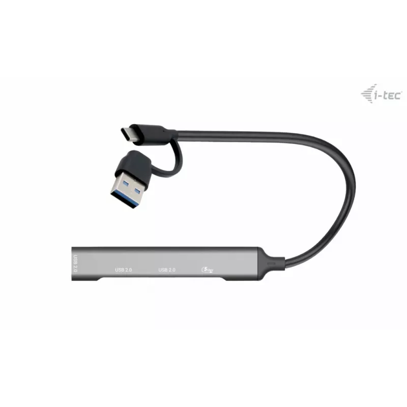i-tec USB-C/USB-A Μεταλλικό Hub 1x USB 3.0 + 3x USB 2.0