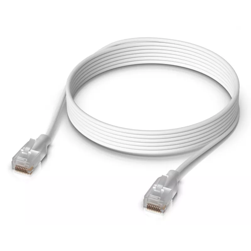 Καλώδιο δικτύου Patch UBIQUITI UACC-Cable-Patch-EL-3M-W – Cat6, 3 m, 2,5 GbE, PoE++ (4PPoE), λευκό