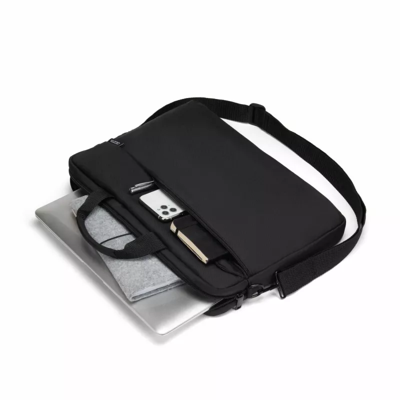 DICOTA λεπτή Case One - Θήκη notebook 13-14.1in - Μαύρο / 300d ανακυκλωμένο PET-πολυεστέρας
