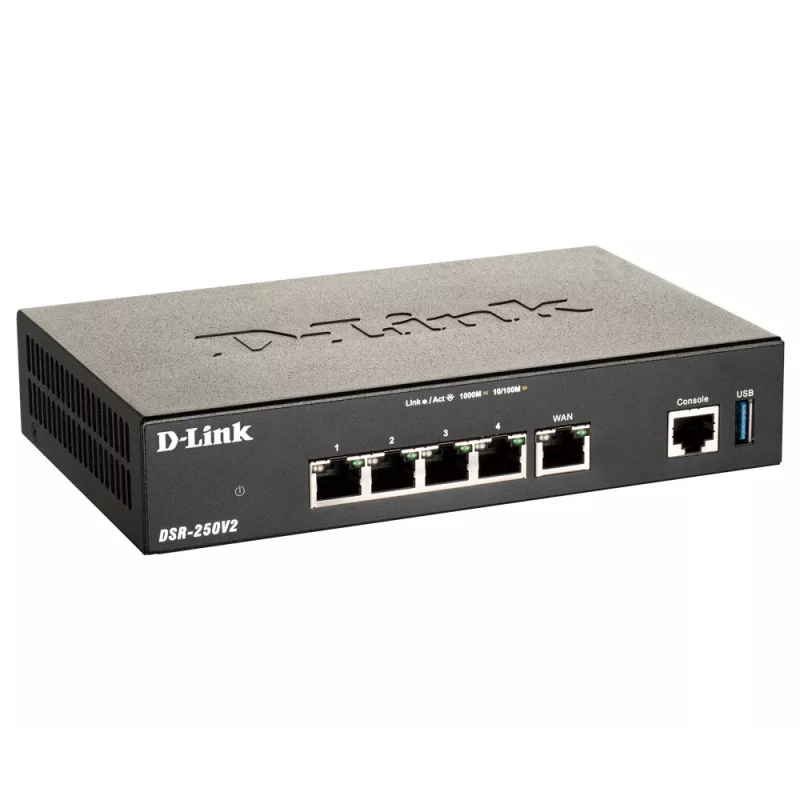 Επιτραπέζιο Router D-Link DSR-250V2 Wireless Gigabit Ethernet μαύρο