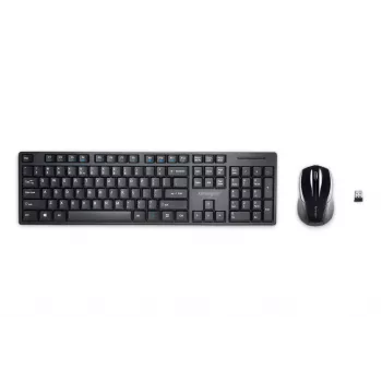 Kensington Pro Fit Wireless Desktop - Germany, Full-size (100%), ασύρματο, RF Wireless, QWERTZ, μαύρο, με ποντίκι