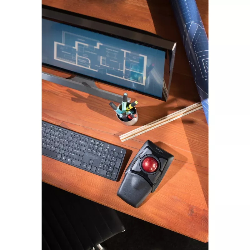 Kensington Expert Mouse Wireless Trackball, αμφίχειρο, οπτικό, RF Wireless + Bluetooth, 400 DPI, μαύρο