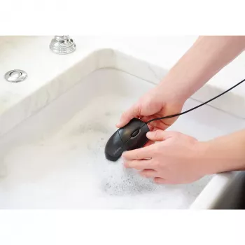 Kensington Pro Fit Ενσύρματο, Πλενόμενο Ποντίκι, Αμφίχειρο, Οπτικό, USB, 1600 DPI, Μαύρο
