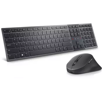 DELL KM900 Σετ Πληκτρολογίου-Ποντικιού Office RF Wireless + Bluetooth QWERTZ Γερμανικό Graphite