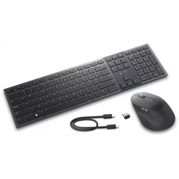 DELL KM900 Σετ Πληκτρολογίου-Ποντικιού Office RF Wireless + Bluetooth QWERTZ Γερμανικό Graphite