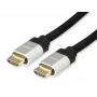 Equip 119380 καλώδιο HDMI 2.1 Ultra High Speed με Ethernet, HDMI A αρσενικό σε αρσενικό, 1,0 m, 8K/60Hz, HDR, 48 Gbit/s, υφασμάτινο κάλυμμα, μαύρο