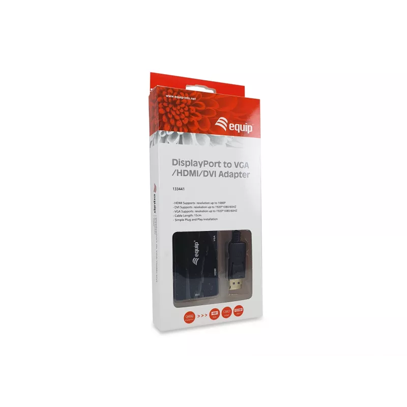 Προσαρμογέας DisplayPort σε VGA HDMI DVI Equip 133441