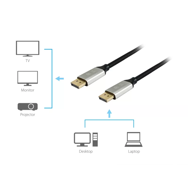 Equip Premium Καλώδιο DisplayPort 1.4, 1m